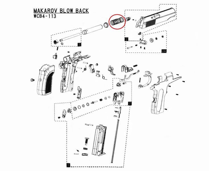 Возвратна пружина Umarex PM ULTRA, WinGun Makarov Blowback, Makar ZBROIA Blowback, Borner PM49 Blowback 2564133301 фото
