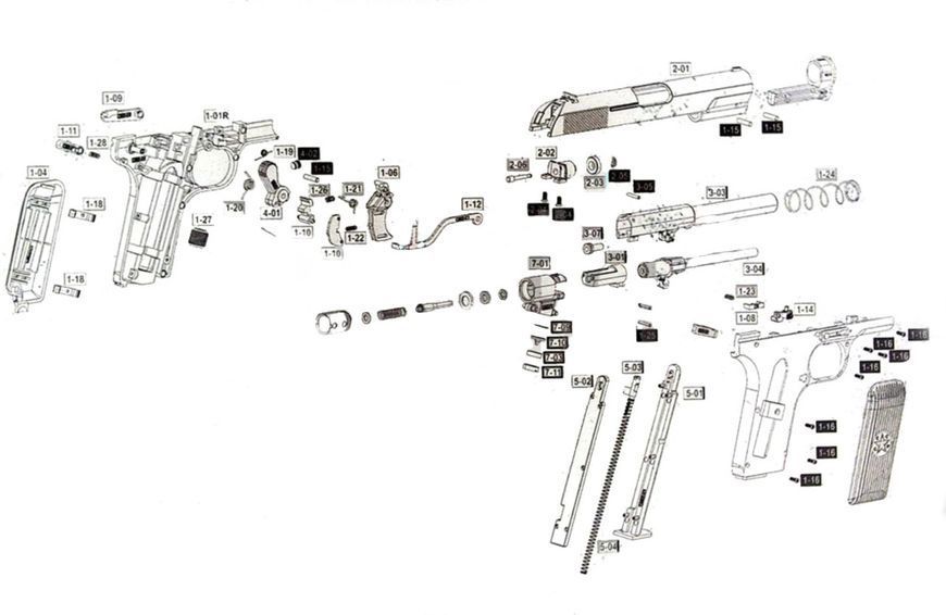 Ремкомплект Кадет для Crosman ТТ, Gletcher TT, Gletcher APS 516056323 фото