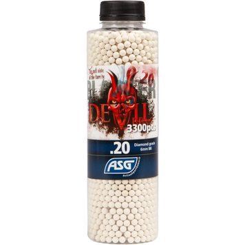 Страйкбольні кульки ASG Blaster Devil White 6 мм 0,2 г 3300 шт 2370.41.53 фото