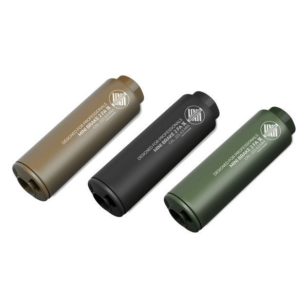 Саундмодератор Zerosound TITAN MINI BRAKE II Full Auto кал. 5.45 АК резьба 24х1.5 оливковый 1010409 фото