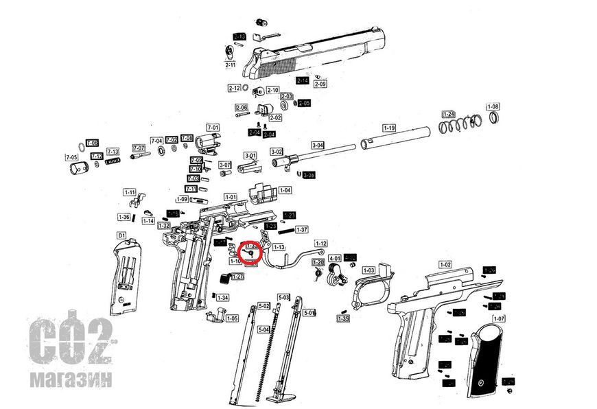 Пружина спускового крючка Borner APS-S, APS-M, APS-M, APS Blowback, Gletcher APS NBB, APS Blowback 1426445232 фото