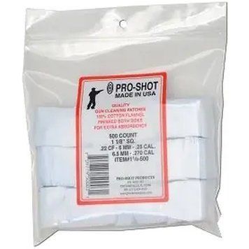 Патч для чистки Pro-Shot кал. .22&ndash;.270, квадратный, 500 шт. в упаковке 1775.01.07 фото
