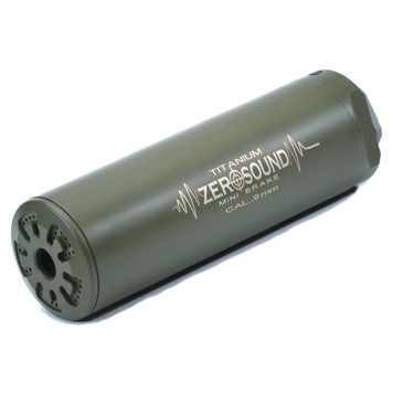 Саундмодератор Zerosound TITAN MINI BRAKE 9 мм різьба 15*1 Olive 1010503 фото
